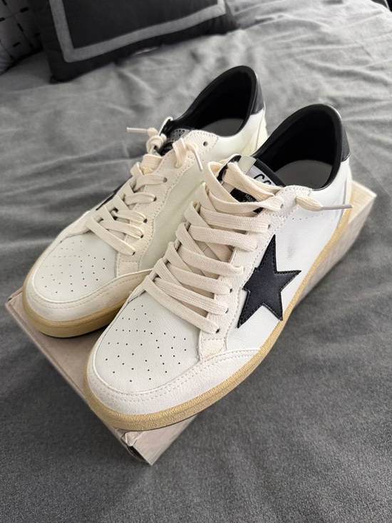 Golden Goose Other - Golden Goose White Leather Sneakers with Black Star